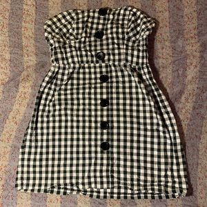 Cute B TRU strapless checkered Tunic